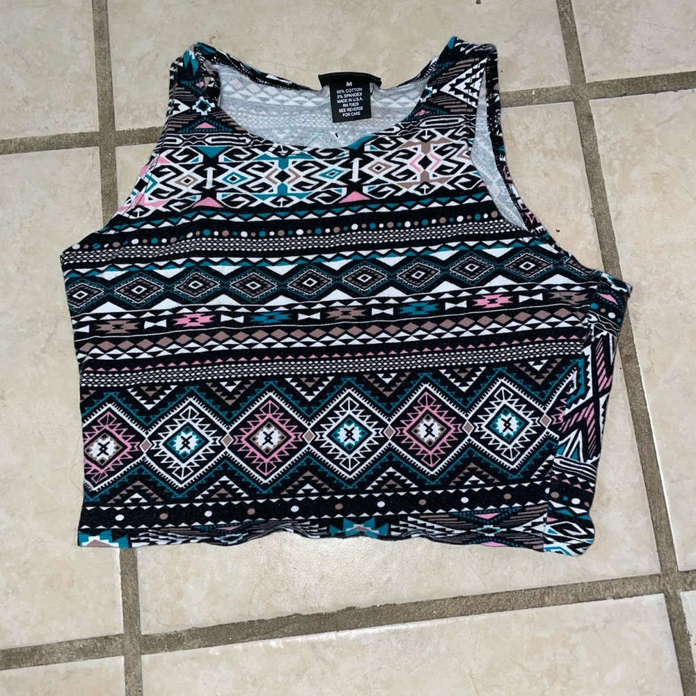 AZTEC PRINTED CROP